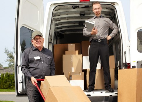 Packed furniture and boxes loaded for a Kingston Upon Thames house move