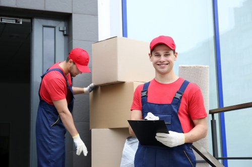 Business team preparing for an office move in Kingston upon Thames