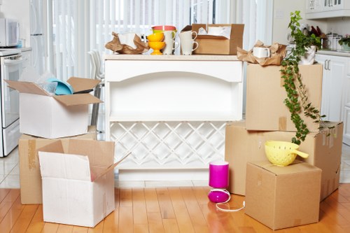 Professional man and van helping with a home move in Kingstonuponthames