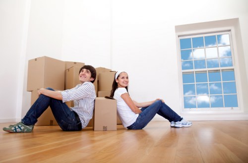 Reusable furniture and household items prepared for charity donation
