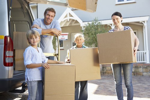 Packed student items ready for transport from a Kingston property