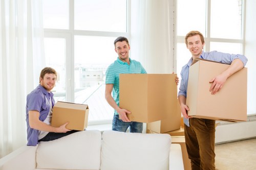 Usable furniture and household items prepared for charity donation
